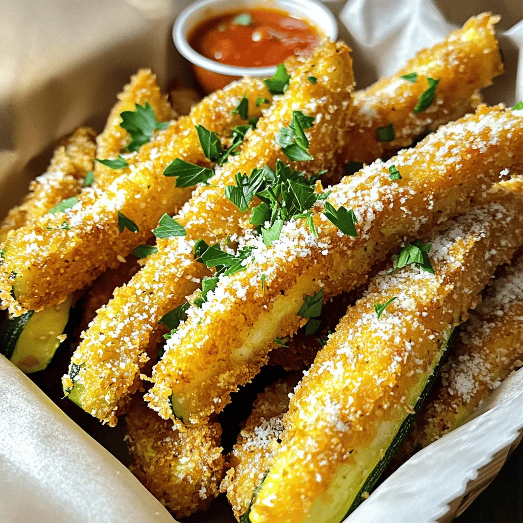 Crispy Parmesan Crusted Zucchini Fries Knusprig und Lecker