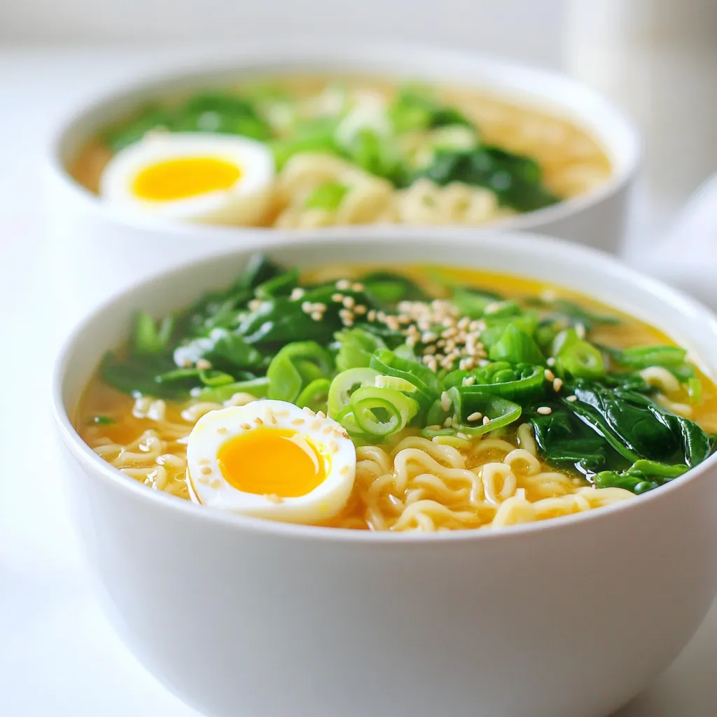 Minute Garlic Sesame Ramen Schnelle und einfache Mahlzeit