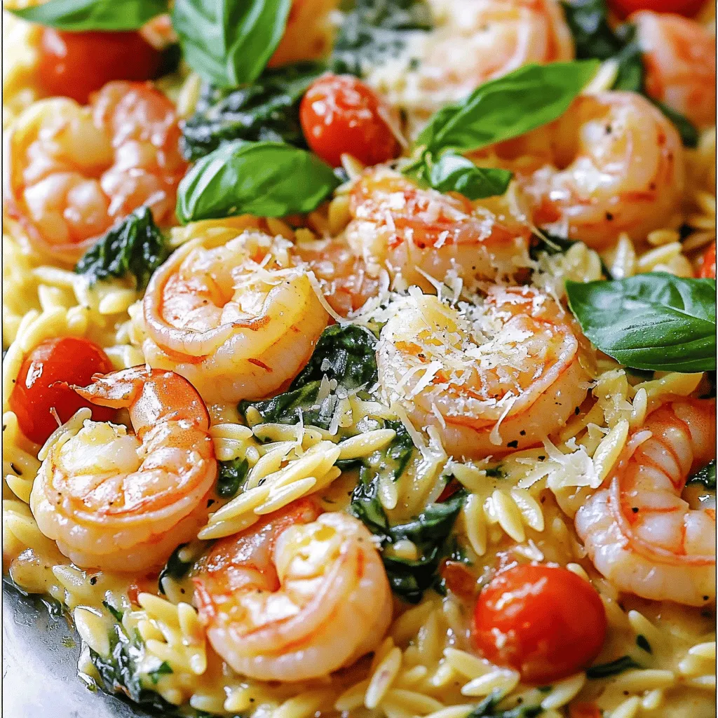 Creamy Tuscan Shrimp Orzo Einfache und köstliche Mahlzeit