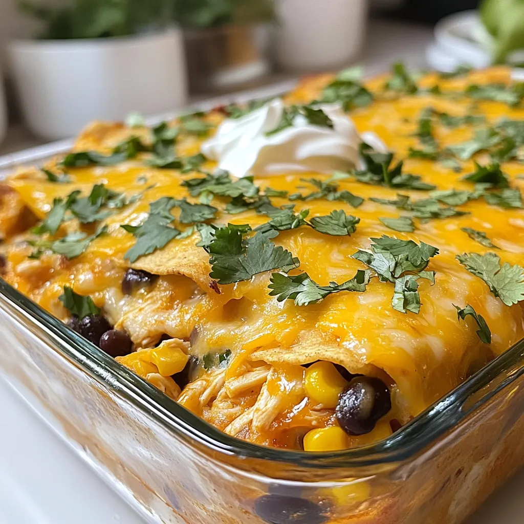 Köstlicher Chicken Burrito Casserole Einfaches Rezept
