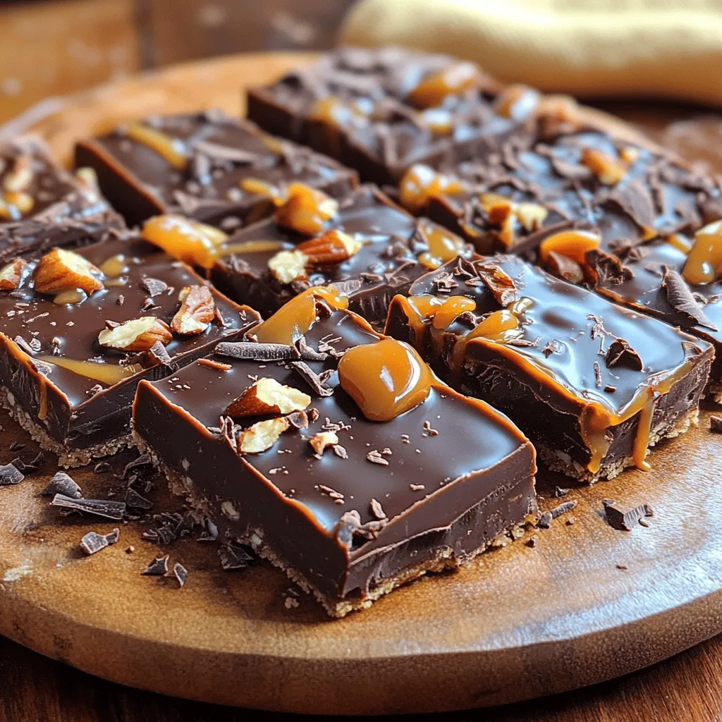Schokoladen-Karamell-Riegel Einfach und Lecker Rezept