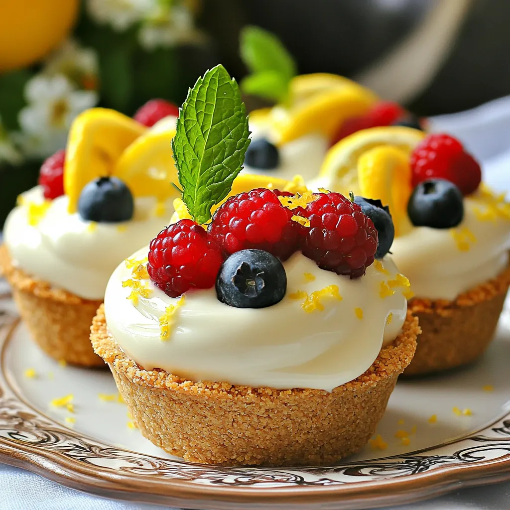 No-Bake Lemon Cream Pie Cups Frisch und Lecker
