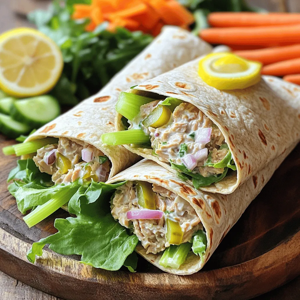 Minute High-Protein Tuna Salad Wraps Schnell und Lecker