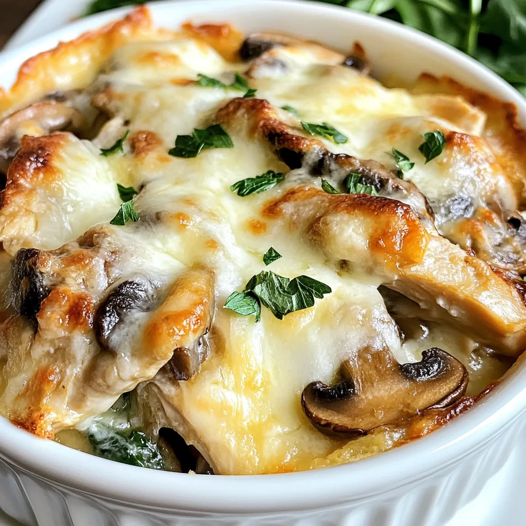 Keto Garlic Mushroom Chicken Casserole Einfach und lecker