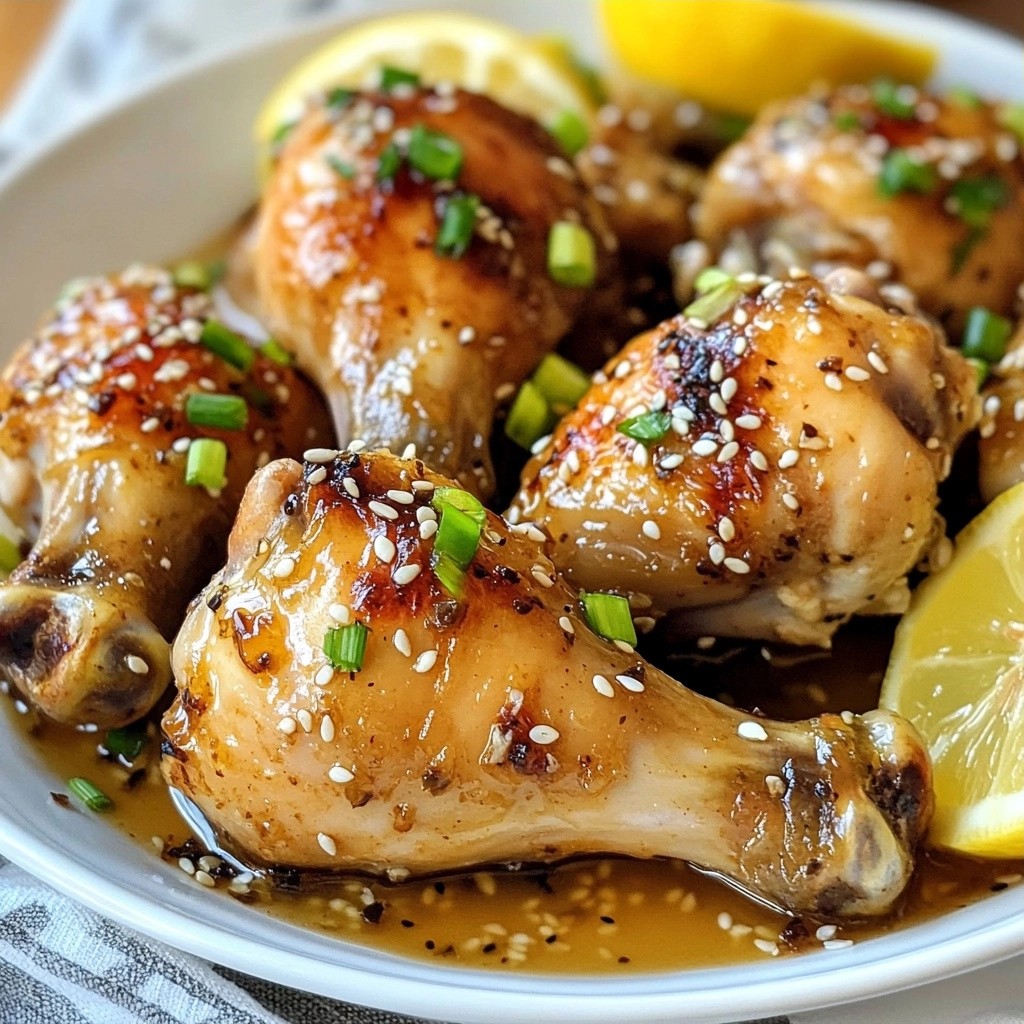 Crockpot Lemon Ginger Chicken Drumsticks Einfaches Rezept