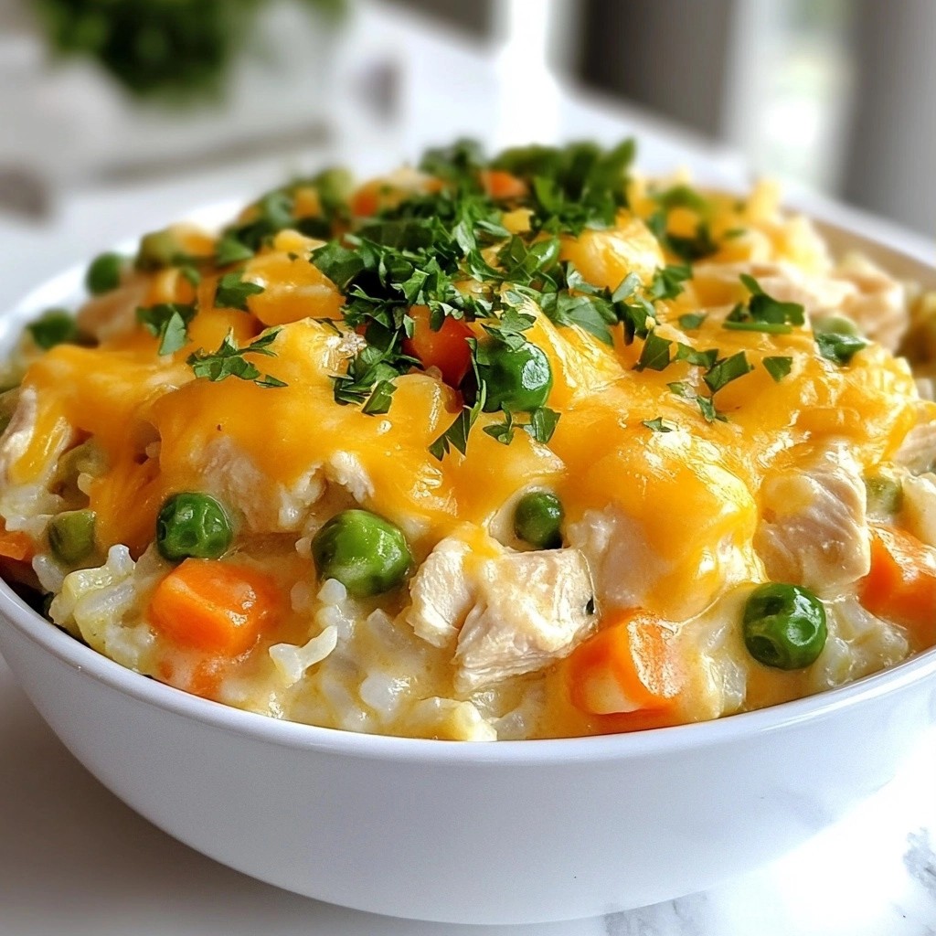 Classic Crockpot Chicken and Rice Casserole Rezept