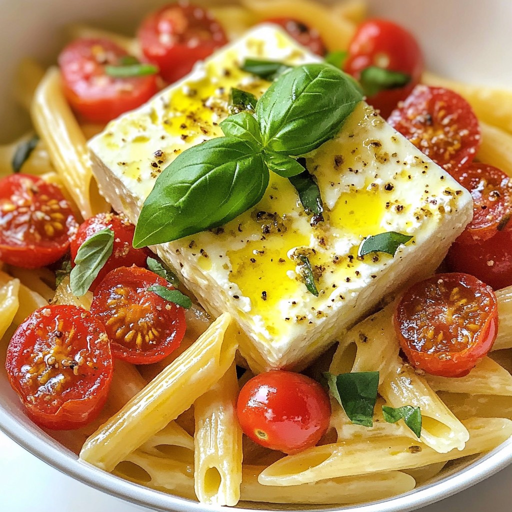 Baked Feta Pasta mit Kirschtomaten Leckere Genussmomente