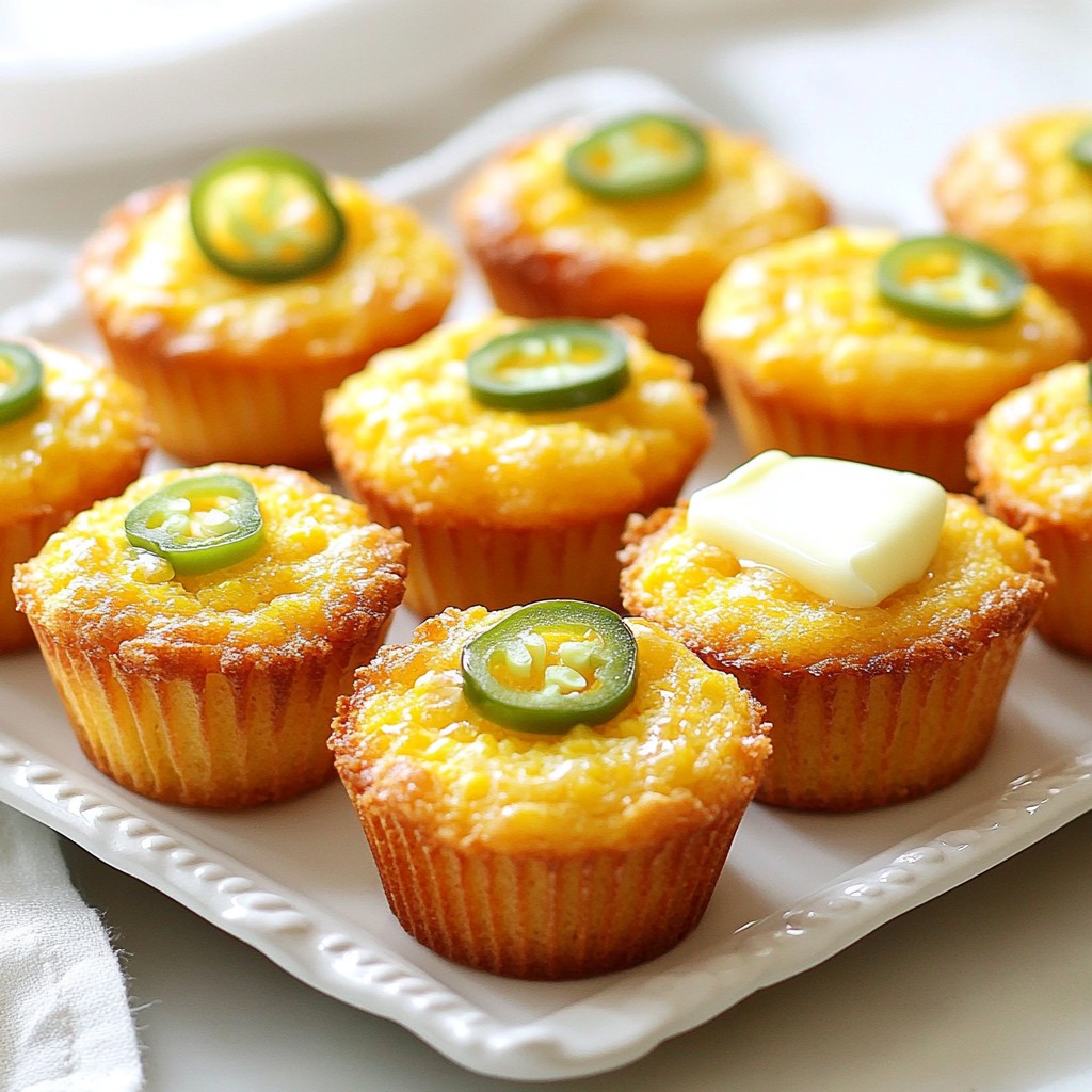 Cheddar Jalapeno Cornbread Muffins leckeres Rezept
