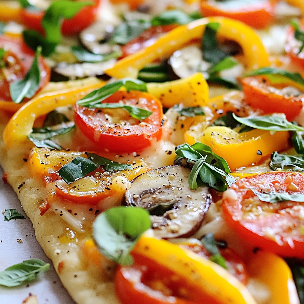 Rainbow Veggie Pizza Lecker und Einfach Zubereiten