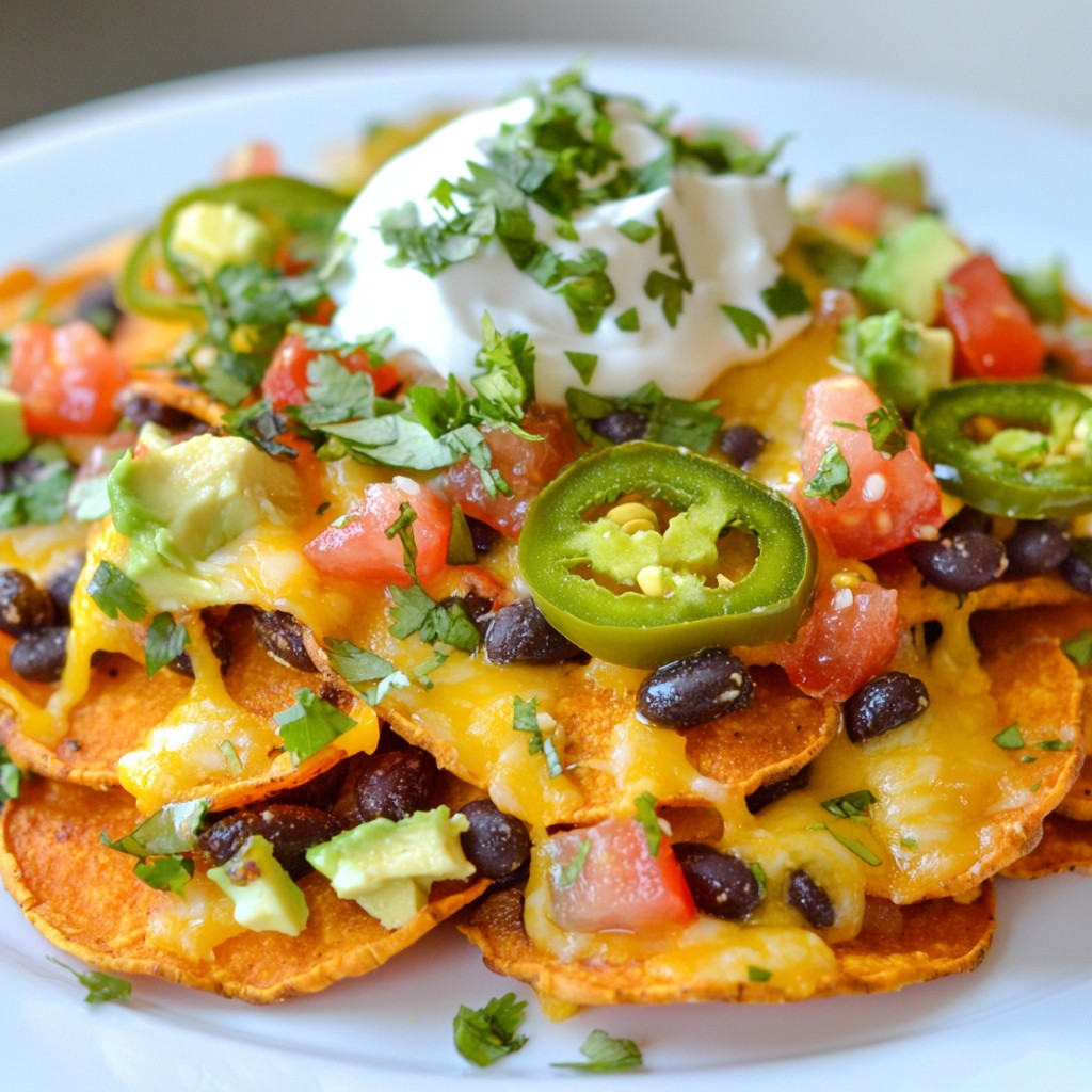 Loaded Sweet Potato Nachos Einfach und Lecker Rezept