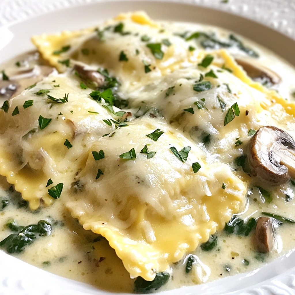 Creamy Slow Cooker Spinach Ravioli Einfaches Gericht