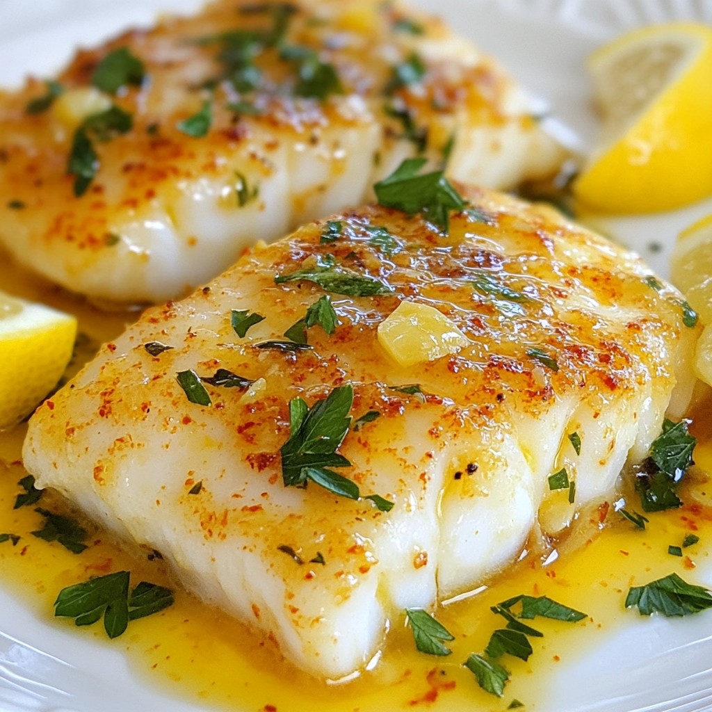 Lemon Garlic Butter Cod Einfach und Frisch Zubereiten