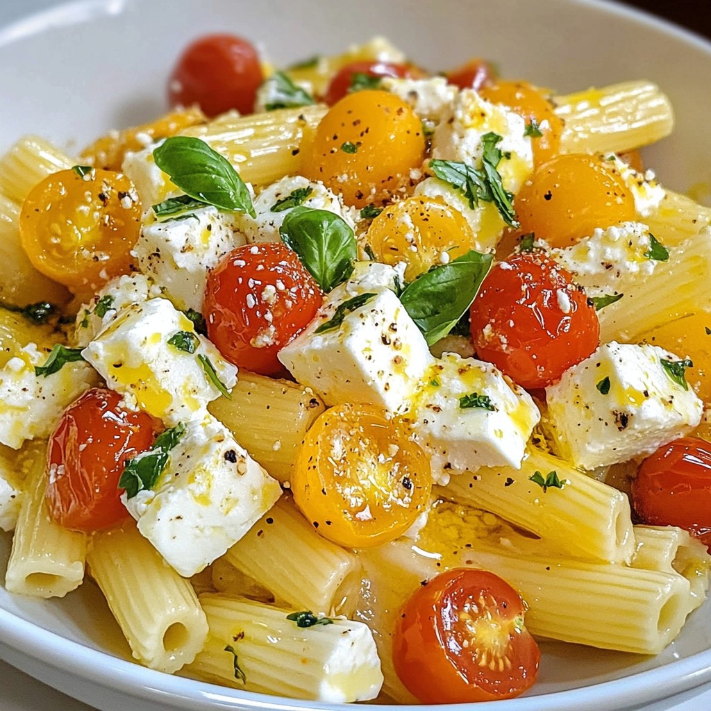 Baked Feta Pasta Einfaches und Leckeres Gericht