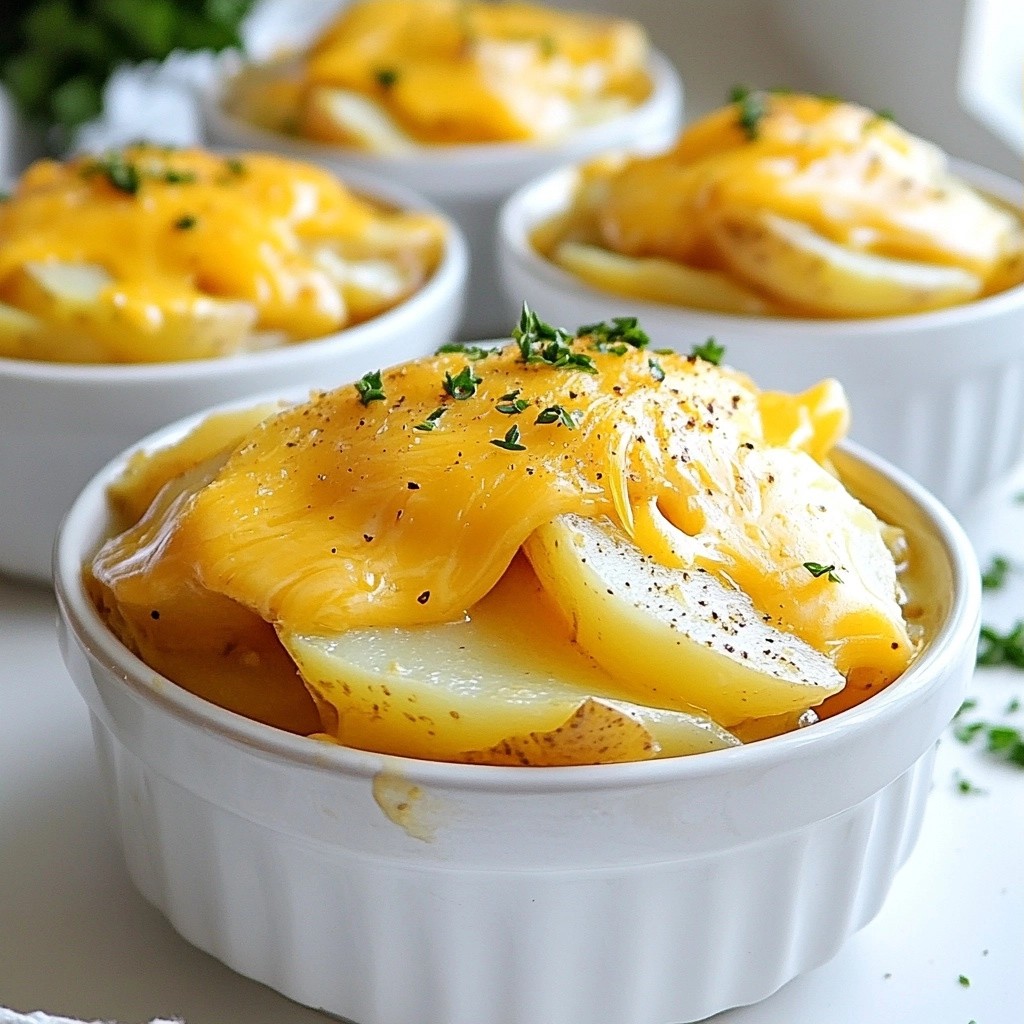 Cheesy Crockpot Scalloped Potatoes and Chicken Rezept