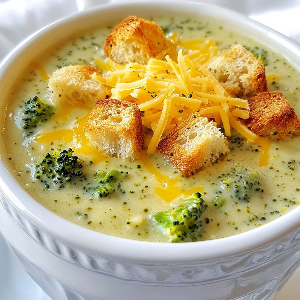 Classic Broccoli Cheddar Soup Lecker und Cremig