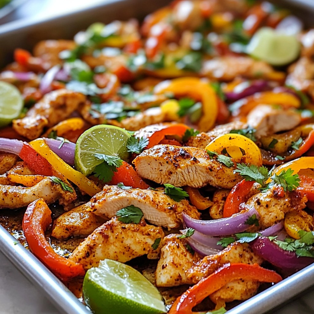 Sheet Pan Fajita Chicken Einfache und schmackhafte Mahlzeit