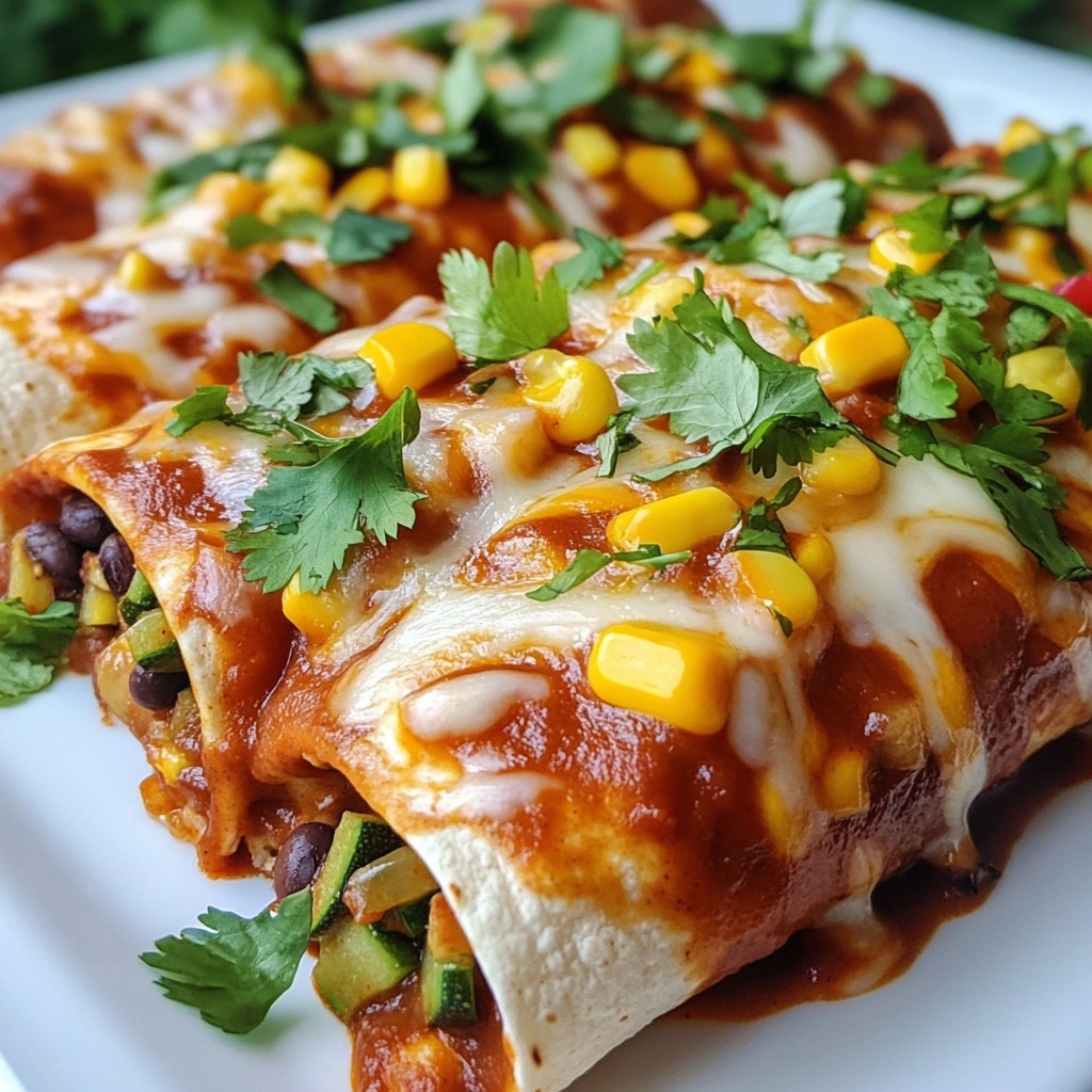 Schwarze Bohnen Veggie Enchiladas Schnelle und Leckereien