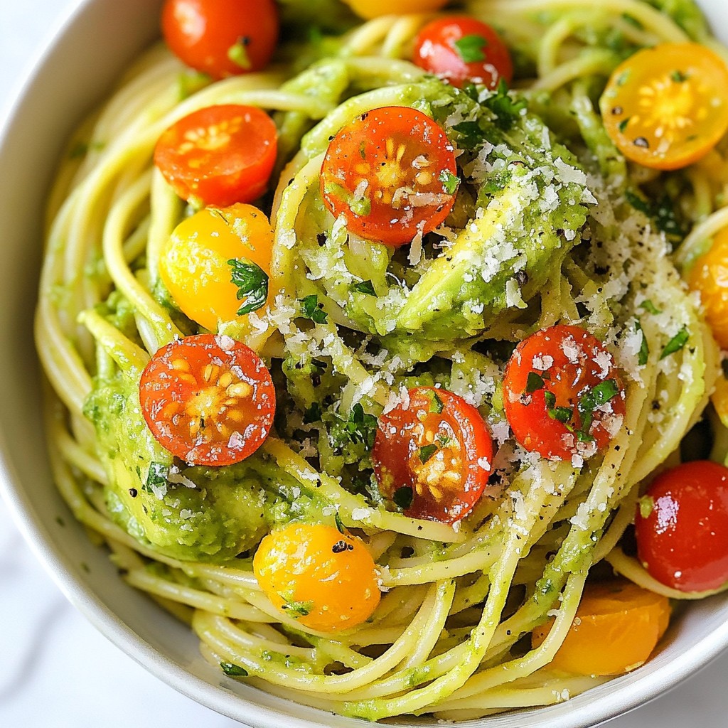 Zesty Avocado Lime Pasta Frisch und Lecker Rezept