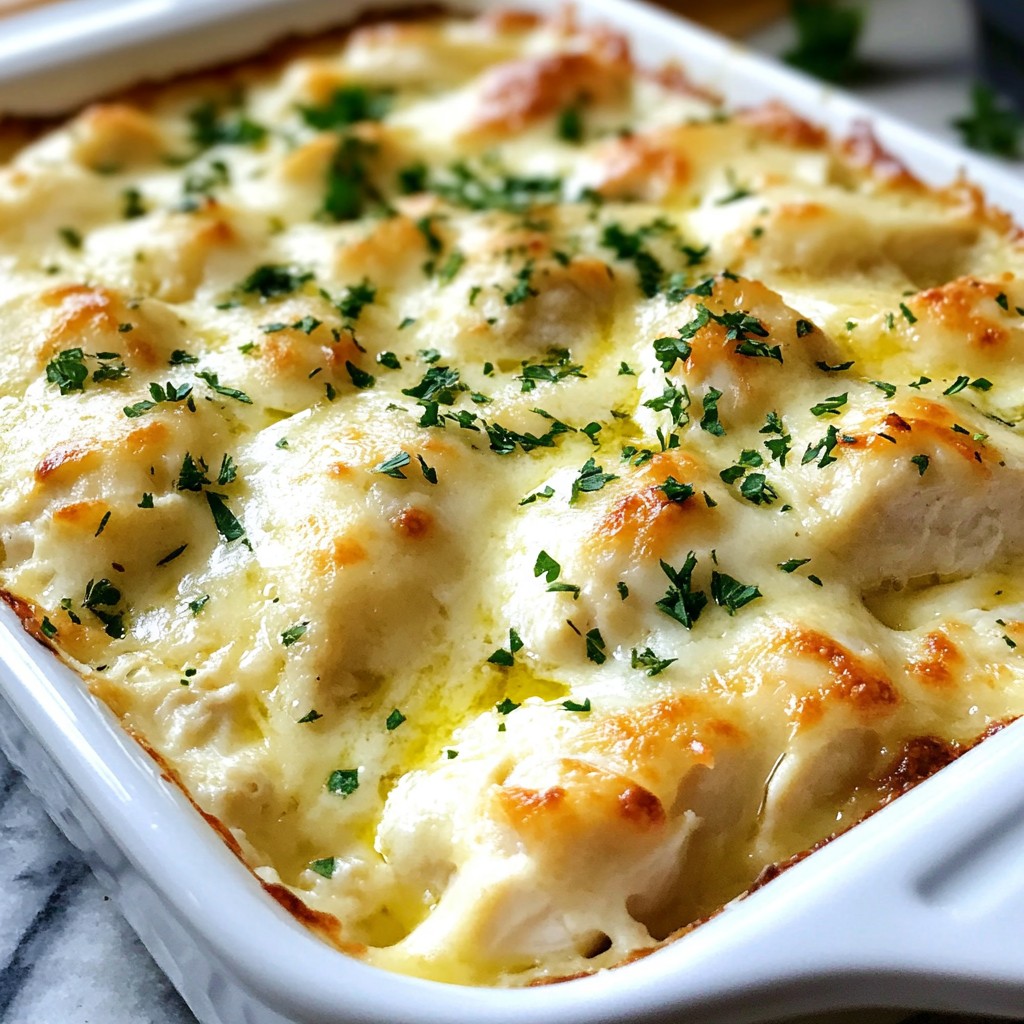 Keto Chicken Alfredo Casserole Einfach und Köstlich