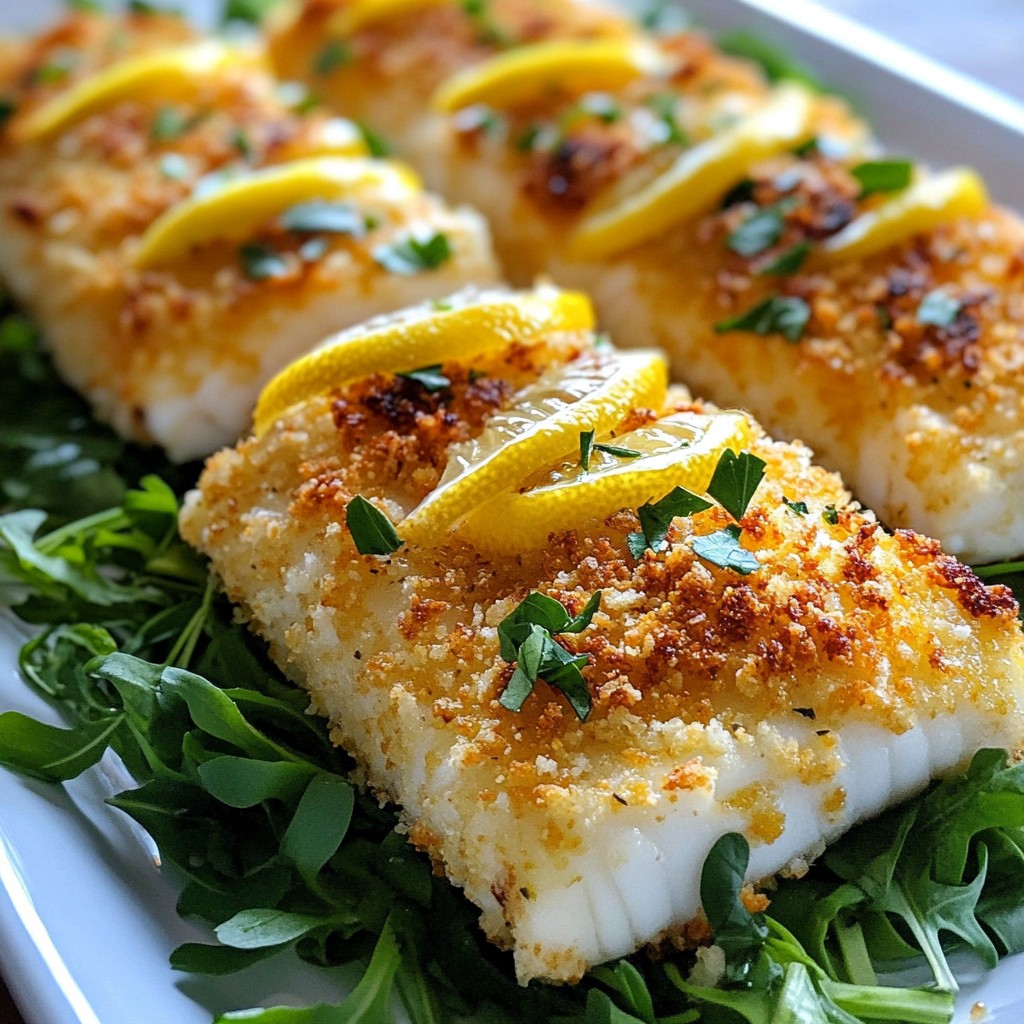Sheet Pan Parmesan Crusted Cod Einfaches Rezept