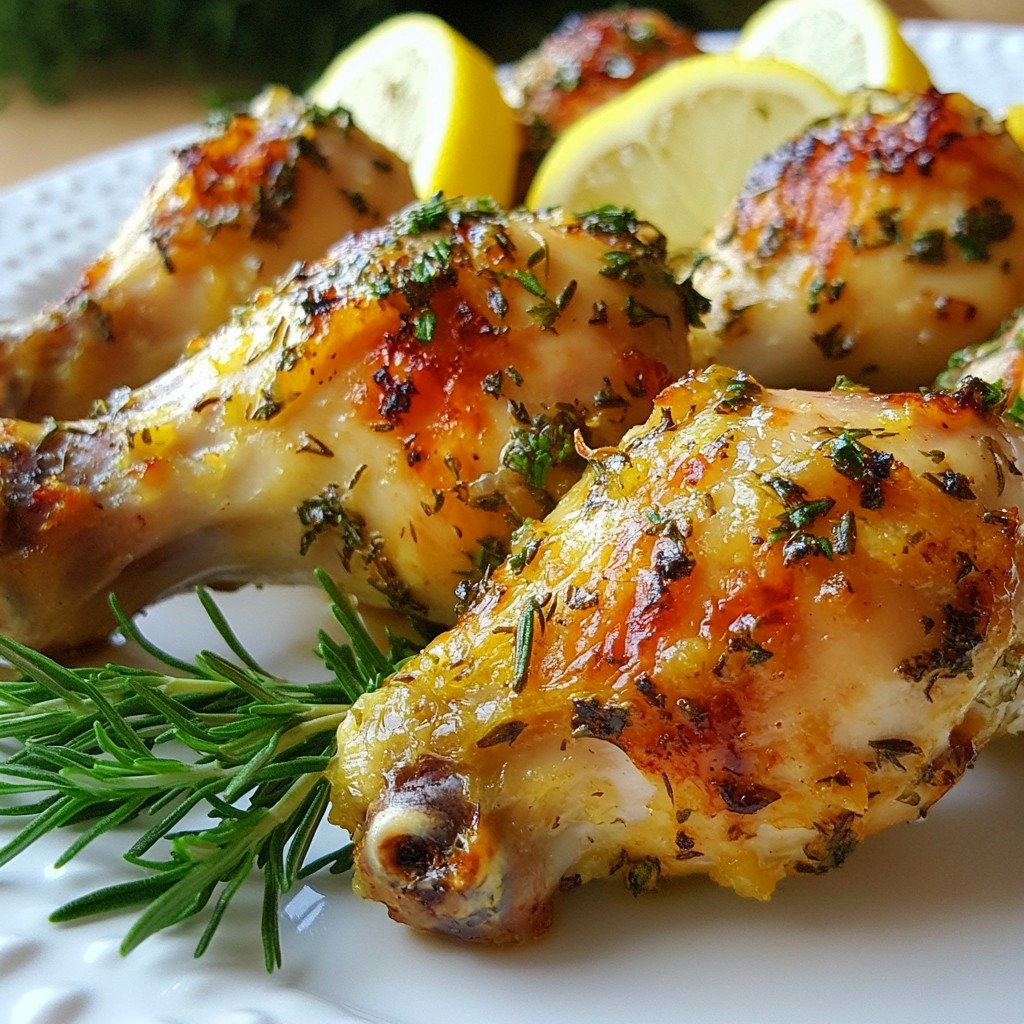 Savory Crockpot Lemon Herb Chicken Drumsticks Rezept