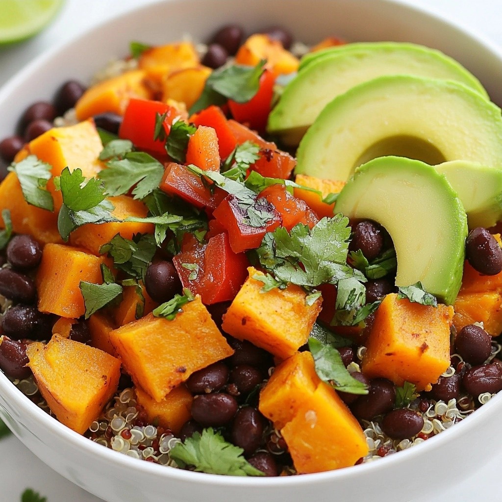 Set and Forget Sweet Potato Black Bean Bowls Rezept