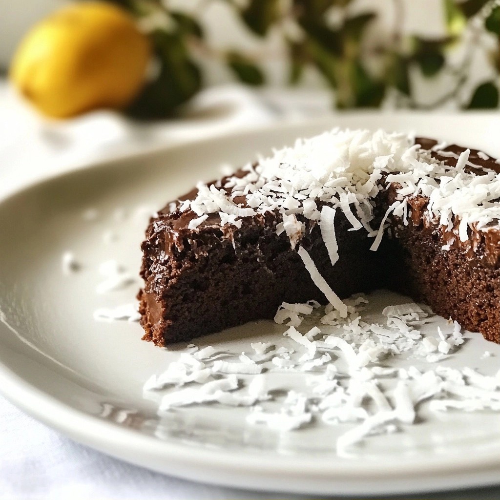 Saftiger Schokoladenkuchen mit Kokosflocken Rezept