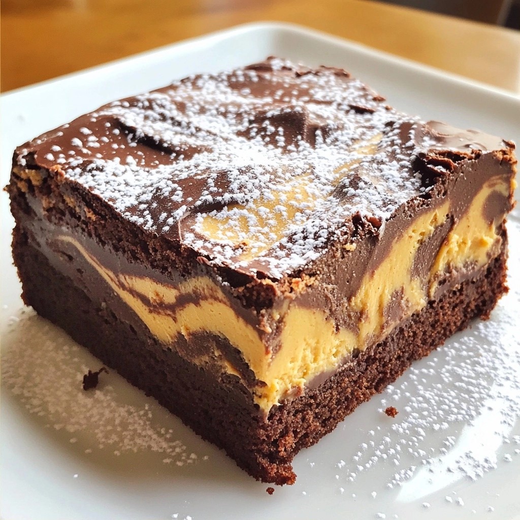 Fudgy Schokoladenkuchen mit Erdnussbutterfüllung genial