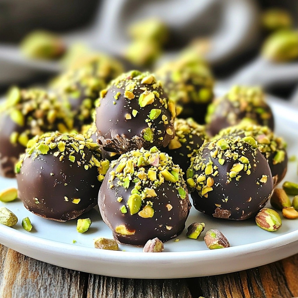 Zartschmelzende Trüffel mit Pistazienhülle Rezept