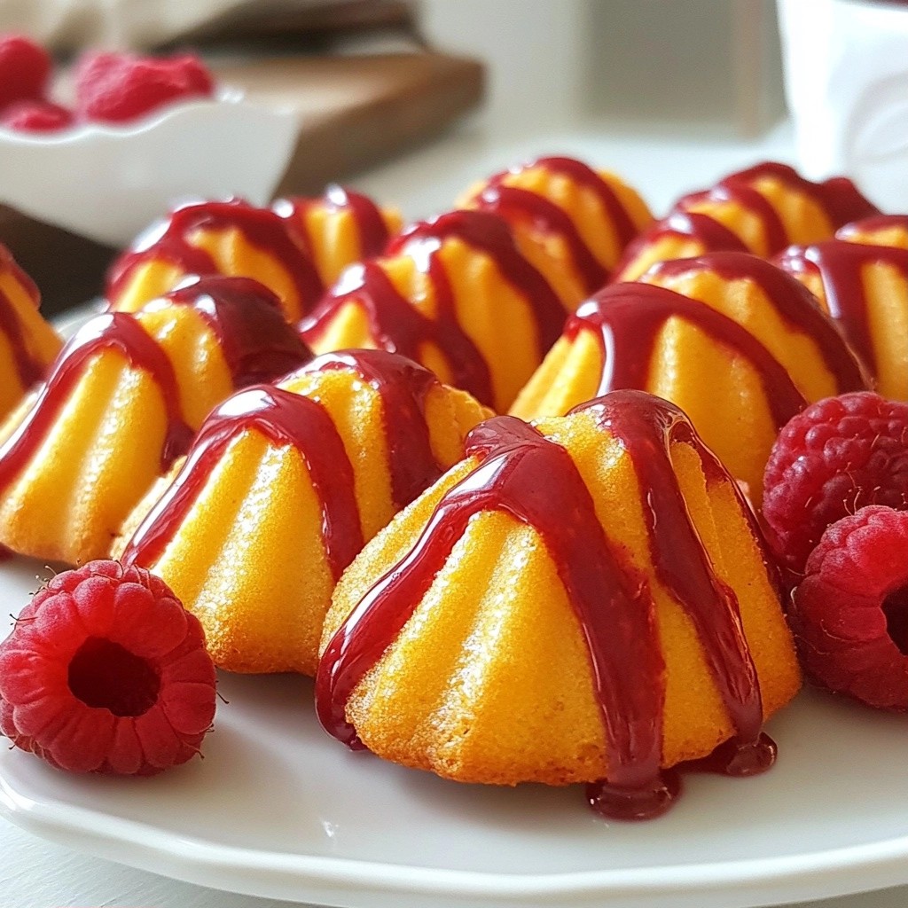 Schokoladenchip Madeleines mit Himbeerglasur Genuss