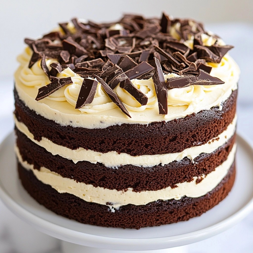 Klassischer Schokoladenkuchen mit Mascarpone-Frosting