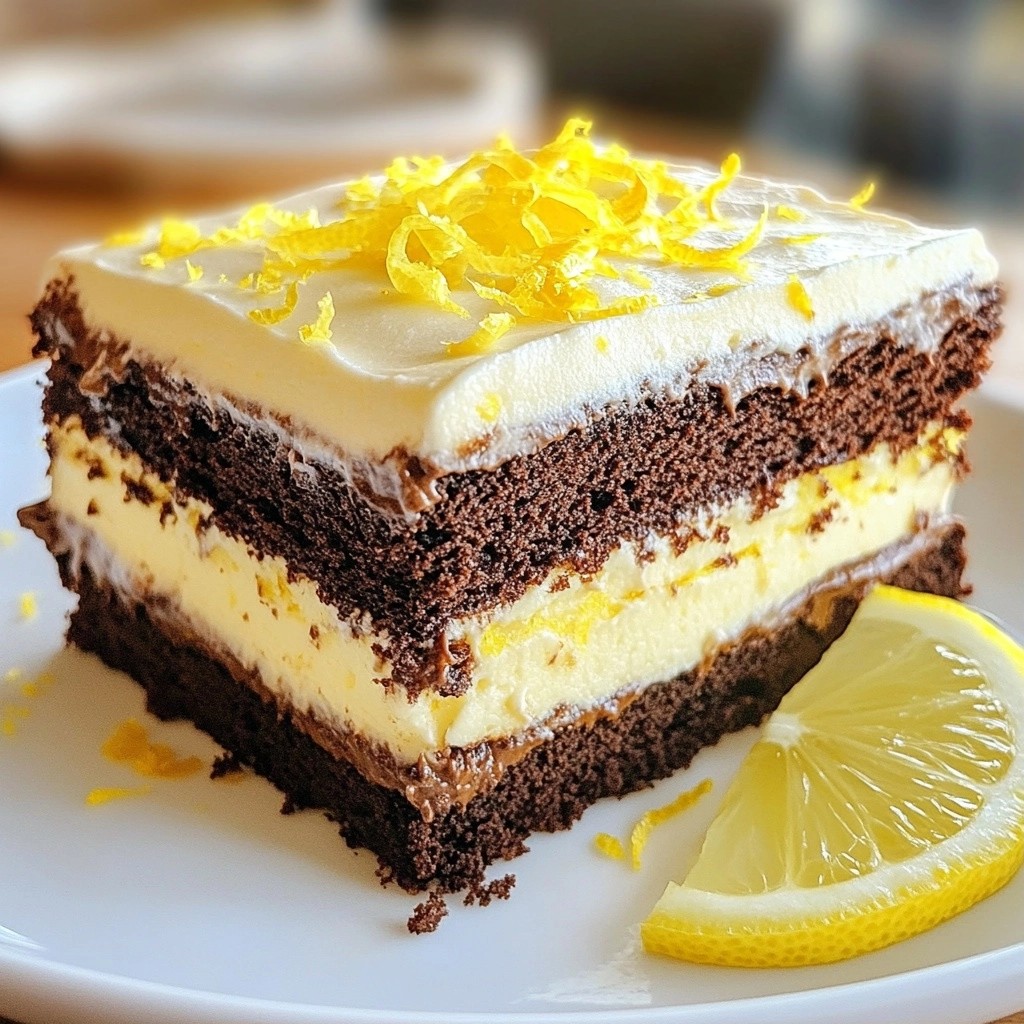 Schokoladenkuchen mit Luftiger Zitronencreme Rezept