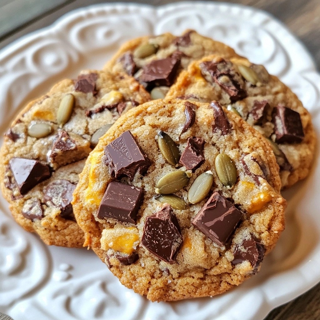 Knusprige Schokoladenchip Cookies mit Kürbiskern Genuss