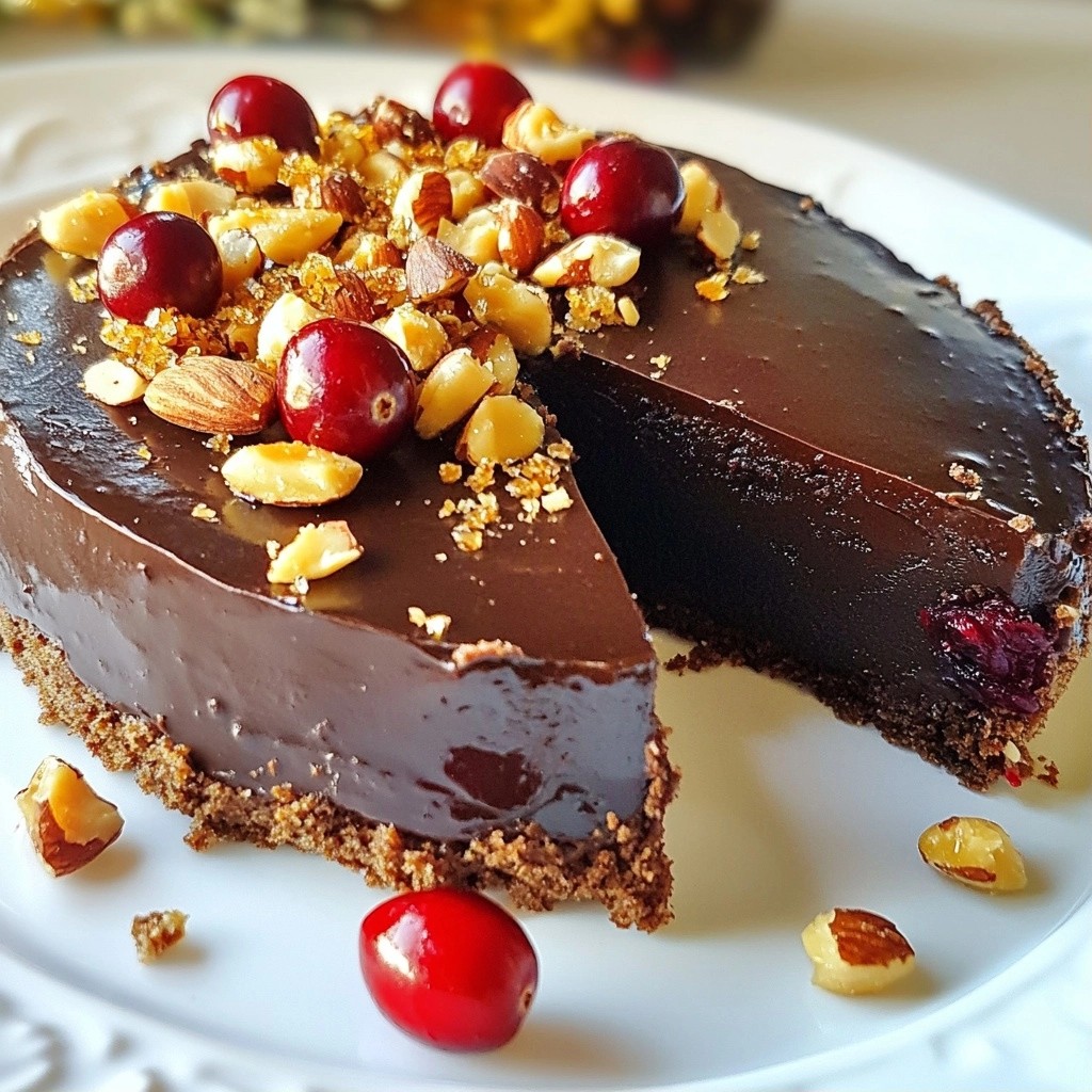 Schokoladenkuchen mit Cranberryfüllung delikat