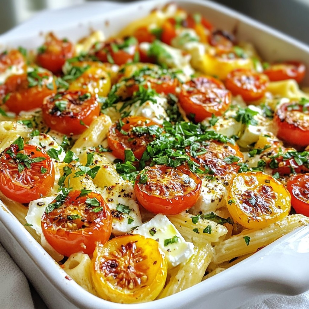 Feta Tomato Pasta Bake Einfaches und schmackhaftes Gericht