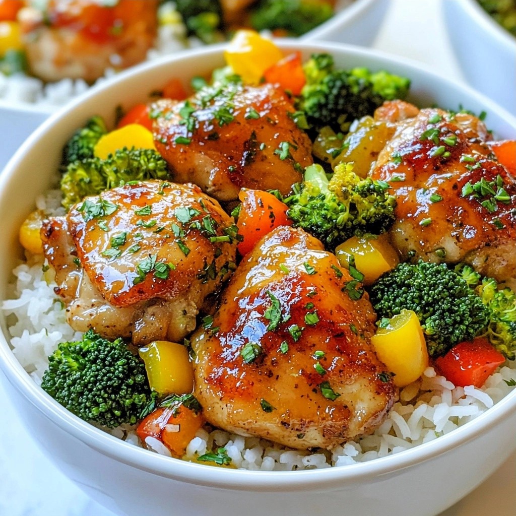 Set and Forget Honey Lemon Chicken Bowls einfach köstlich