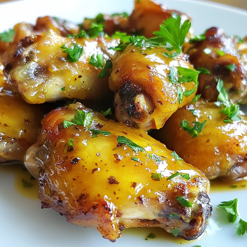 Slow Cooker Honey Mustard Chicken Wings Einfach und Lecker