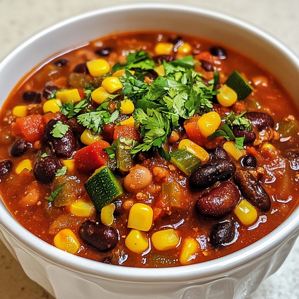Slow Cooker Hearty Bean and Veggie Chili Genussfaktor