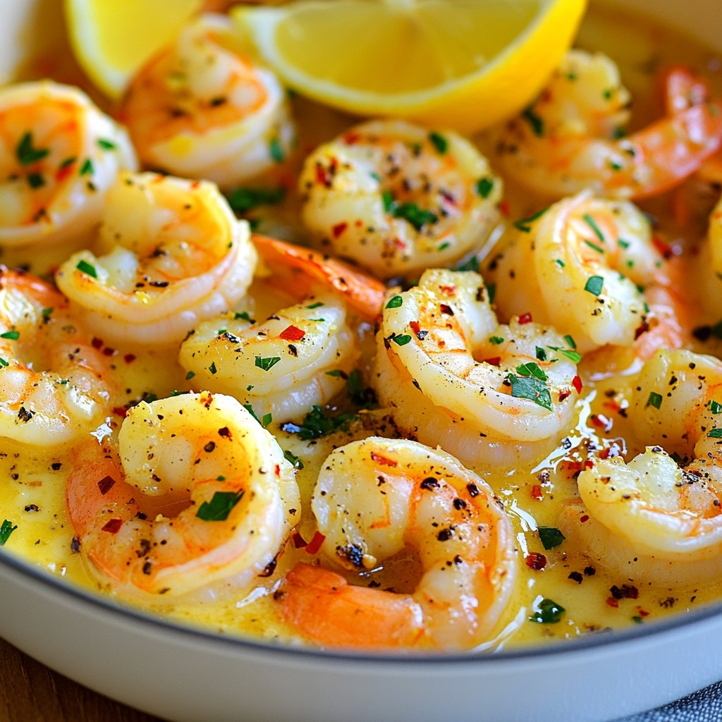 Lemon Garlic Butter Shrimp Köstliches Rezept Einfach