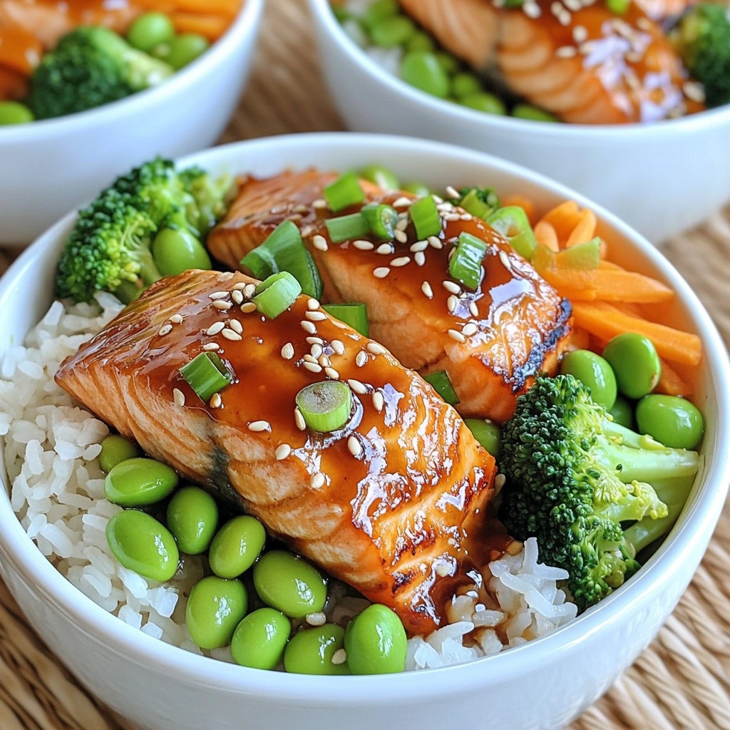Teriyaki Salmon Rice Bowls Schnelle und gesunde Mahlzeit