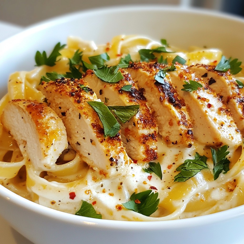 Cajun Chicken Alfredo Pasta Einfaches Rezept genießen