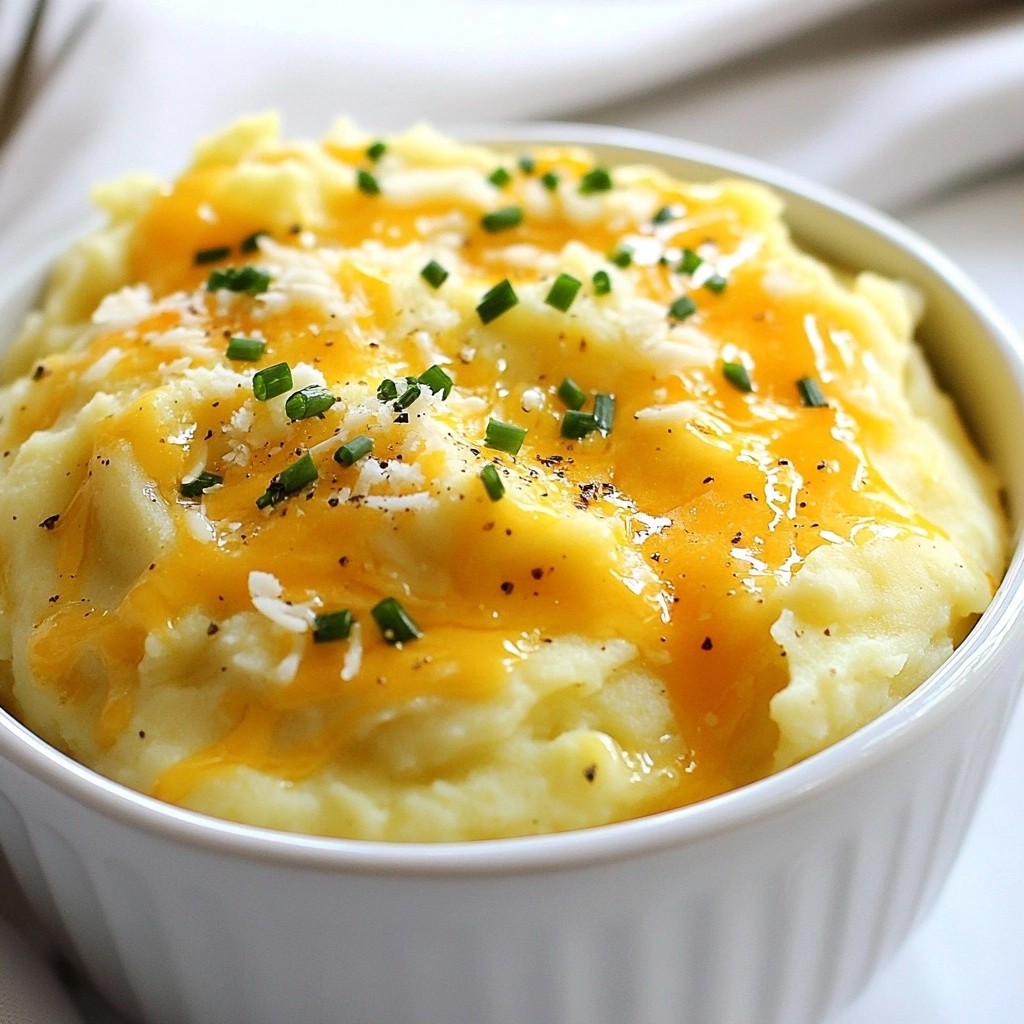 Creamy Crockpot Garlic Mashed Potato Casserole Rezept