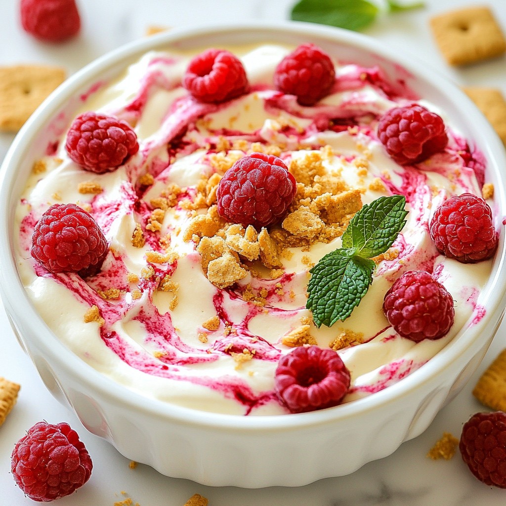 Raspberry Lemon Cheesecake Dip Einfaches Rezept