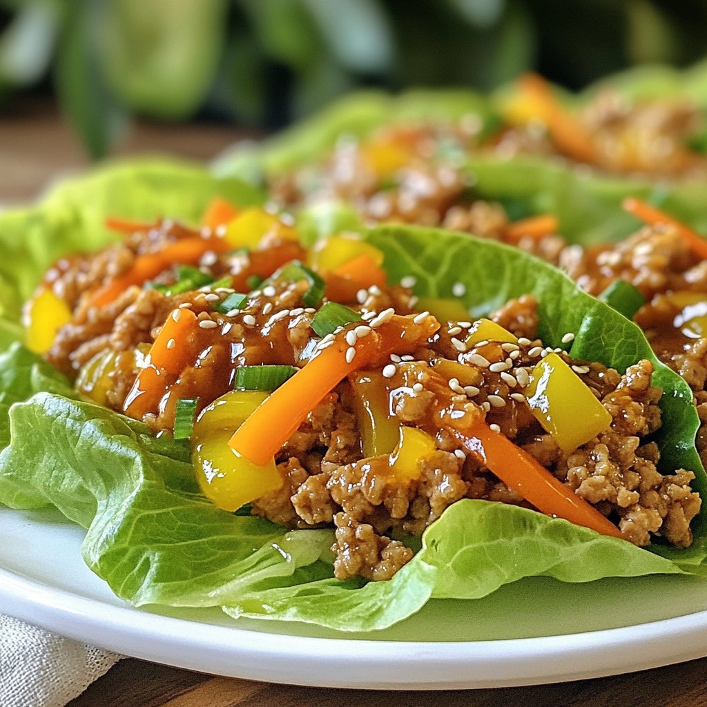 Teriyaki Chicken Lettuce Wraps Einfache und leckere Mahlzeit
