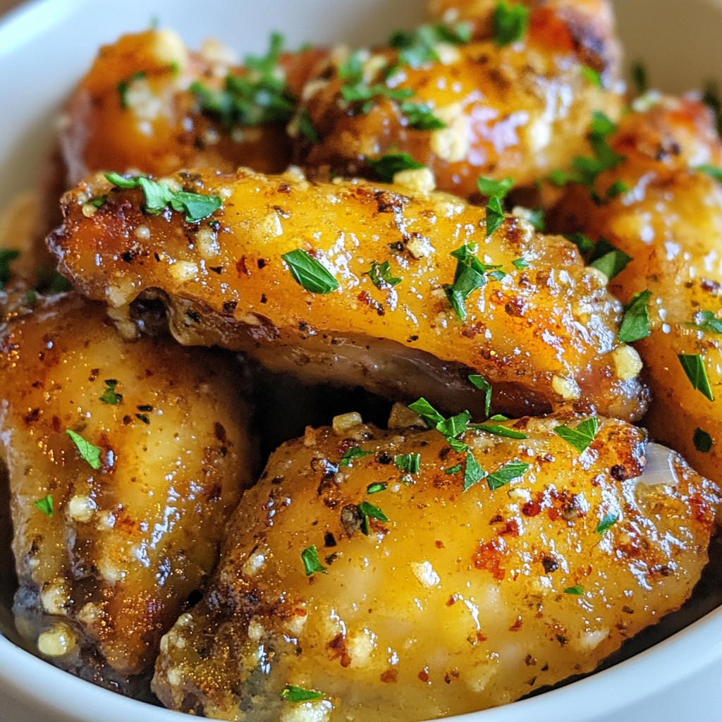 Crockpot Knoblauch-Parmesan-Hühnchenflügel lecker