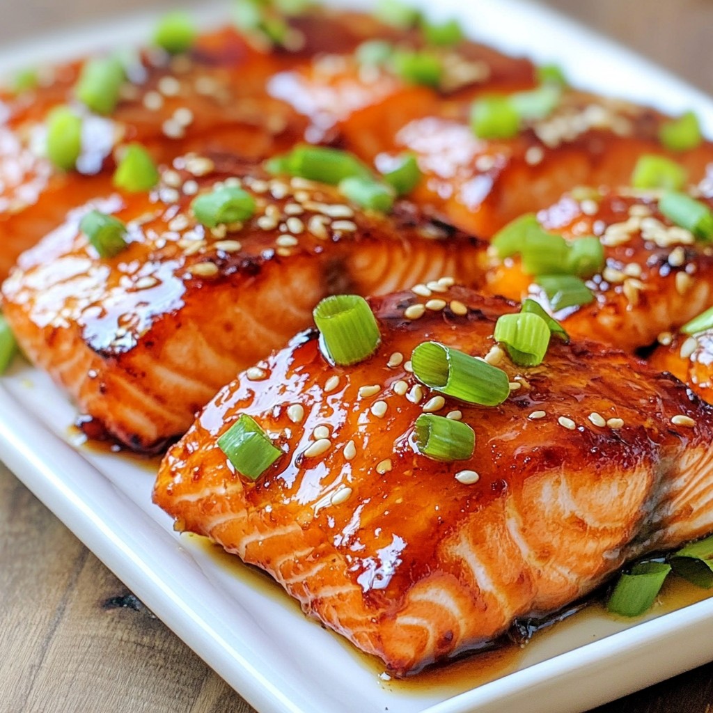 Honig Knoblauch Glasierte Lachsfilets Einfach und Lecker