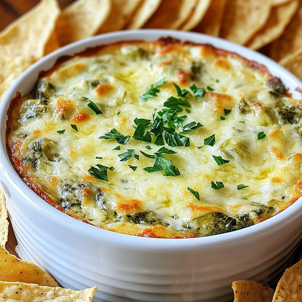 Cheesy Crockpot Spinach Artichoke Dip Einfaches Rezept
