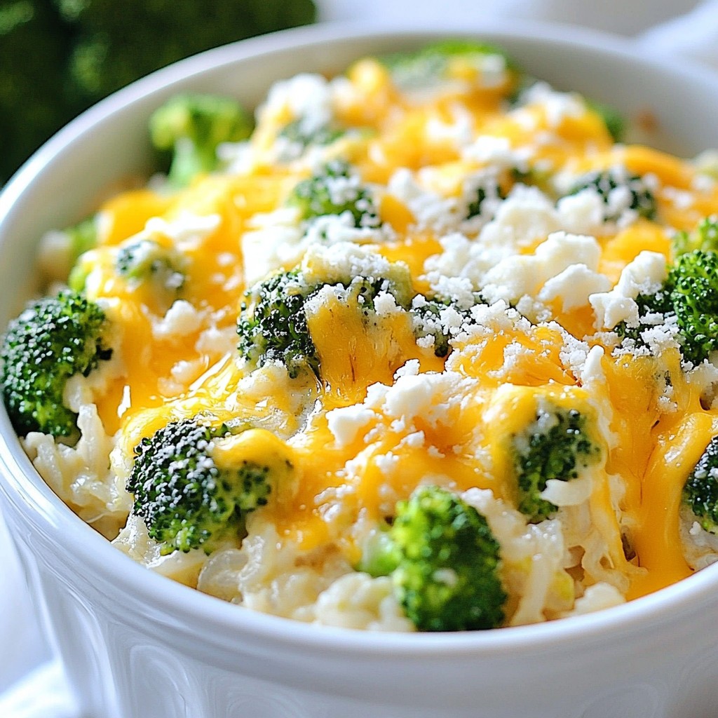 Cheesy Crockpot Broccoli and Rice Casserole Rezept