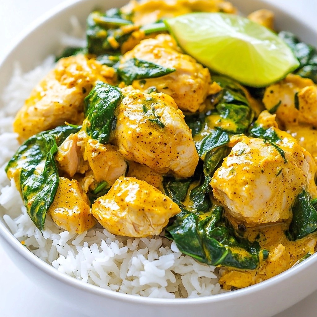 Cremefarbener Slow Cooker Kokosnuss-Hühnchen Genuss