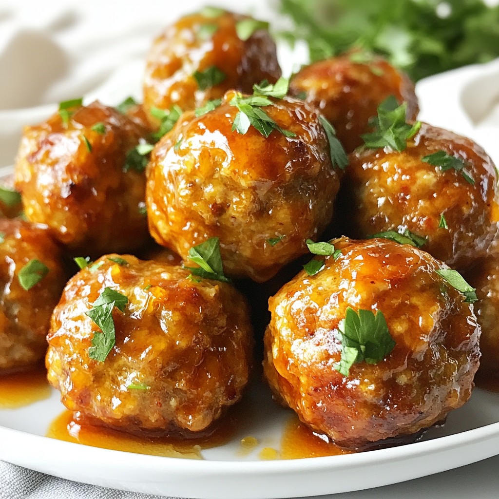 Sriracha Honey Turkey Meatballs Einfache und Leckereien